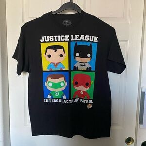 JUSTICE LEAGUE Men’s Black T Shirt Size XL